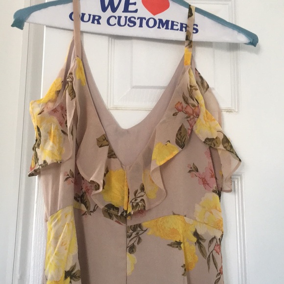 June& Hudson blush color floral midi dress. Size S - Picture 5 of 7